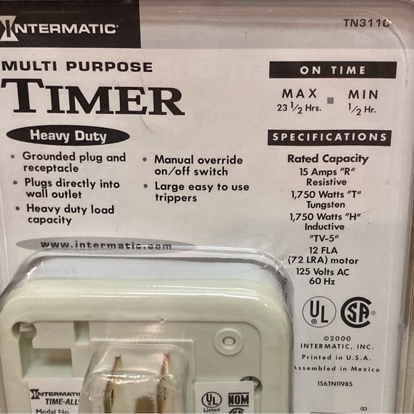 New Intermatic Multi-Purpose Heavy Duty Timer 15 Amp - Picture 4 of 5
